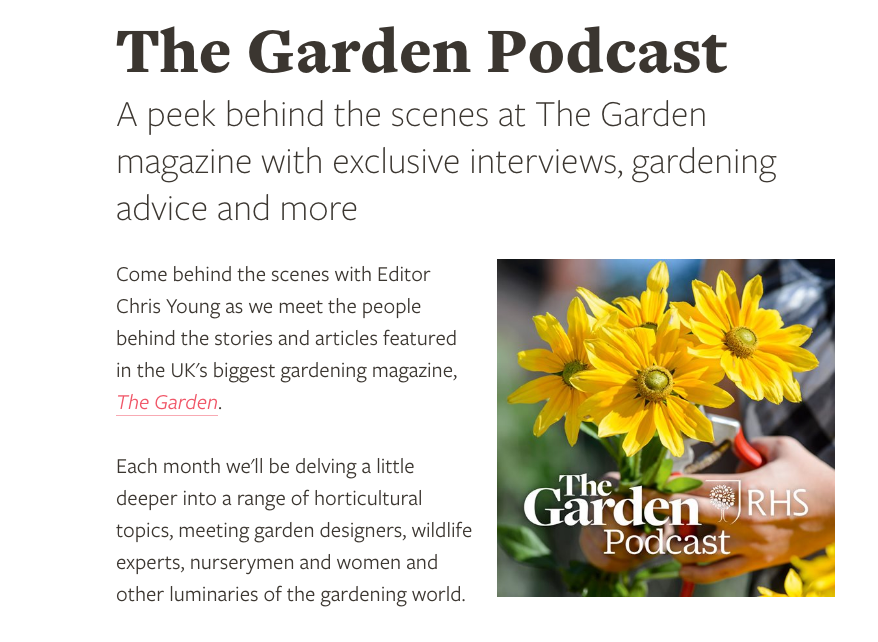 Our podcast pick - The Garden Podcast