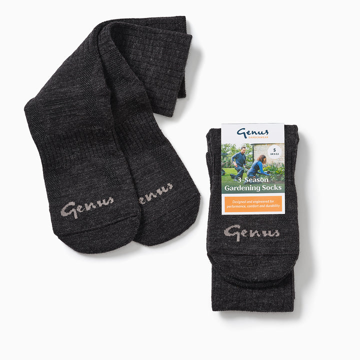 Genus 3 Season Midnight Gardening Socks in a packet
