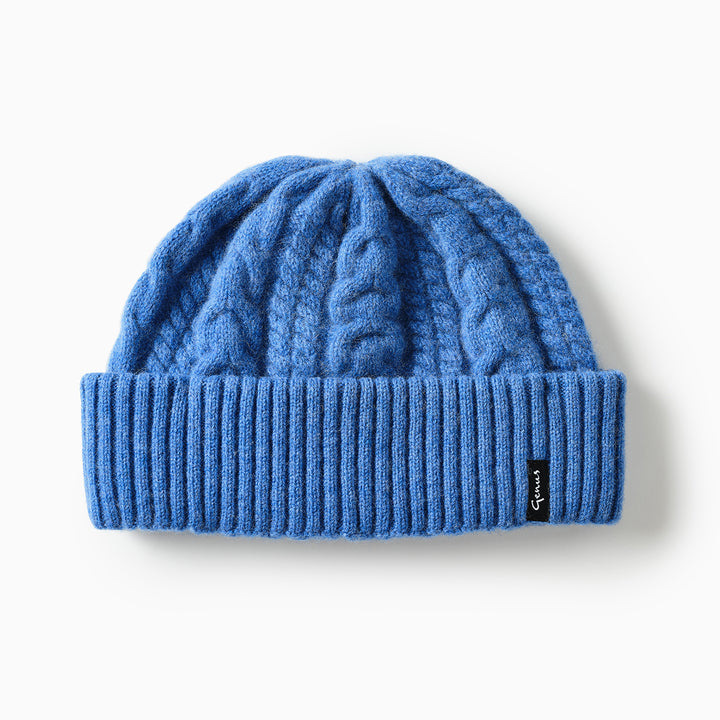 Genus Cable Knit Merino Wool Hat Pacific Blue