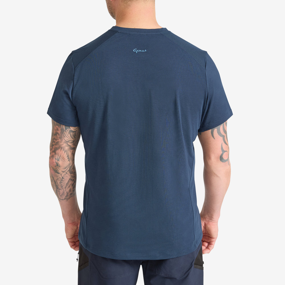 Back view of a Genus Men's Eden Short Sleeve Tee