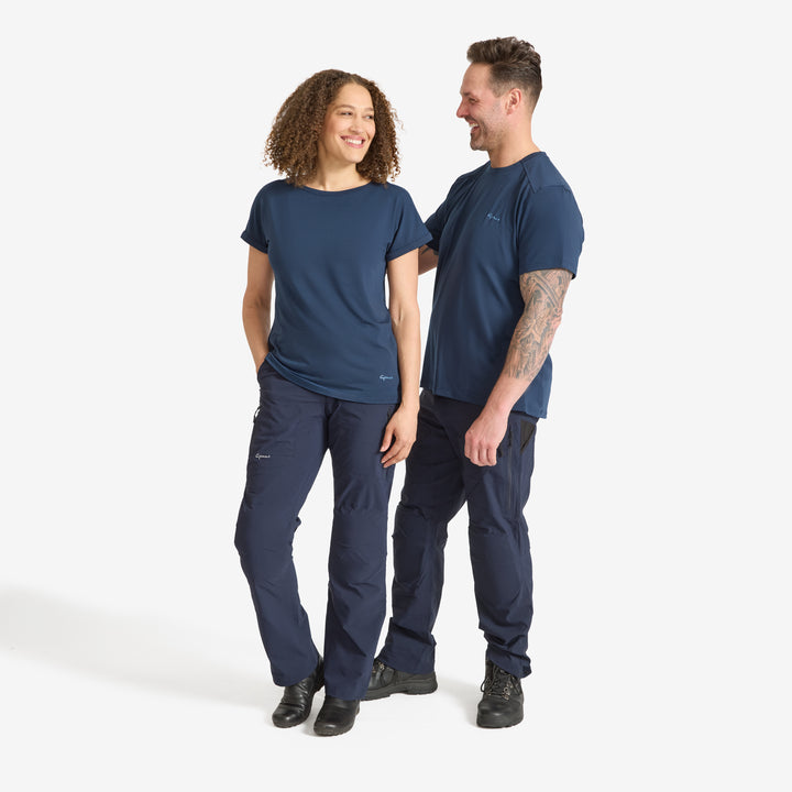 Man and woman wearing the Genus Eden Short Sleeve Tee