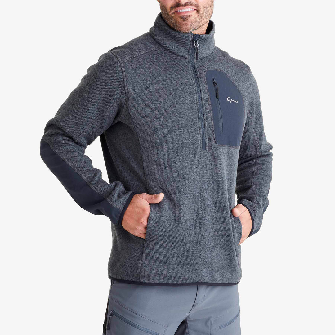 Man wearing a Genus Men's Dixter Gardening Pullover