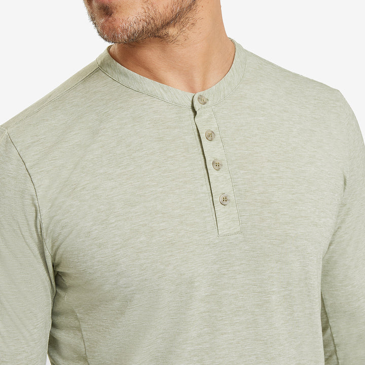Buttons on the Genus Men's Rosemoor Long Sleeve Gardening Henley