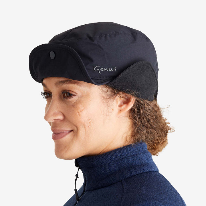 Woman wearing a Genus Winter Gardening Cap