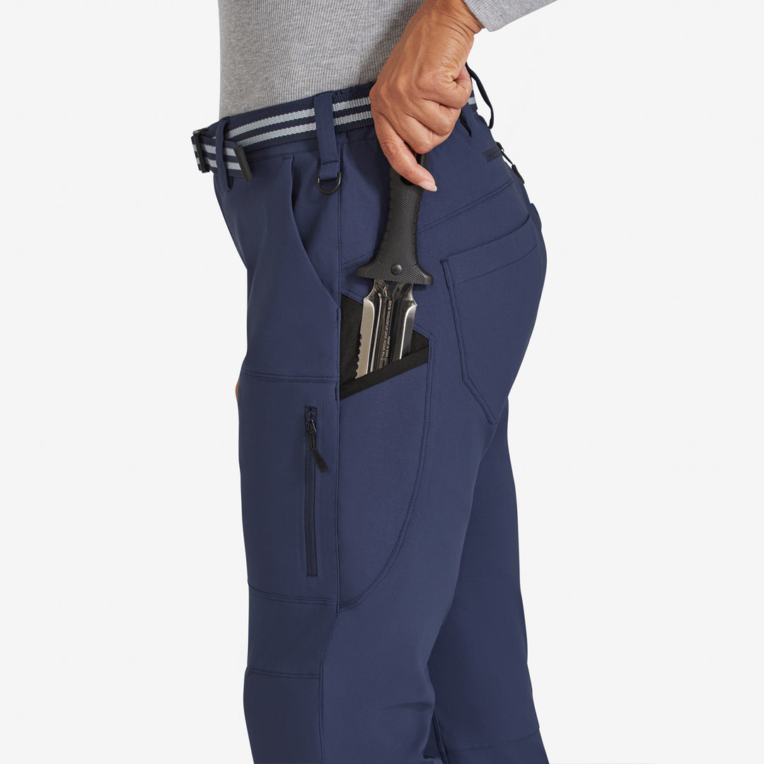 Knife pocket on the Genus Women's Indigo 3 Season Trousers