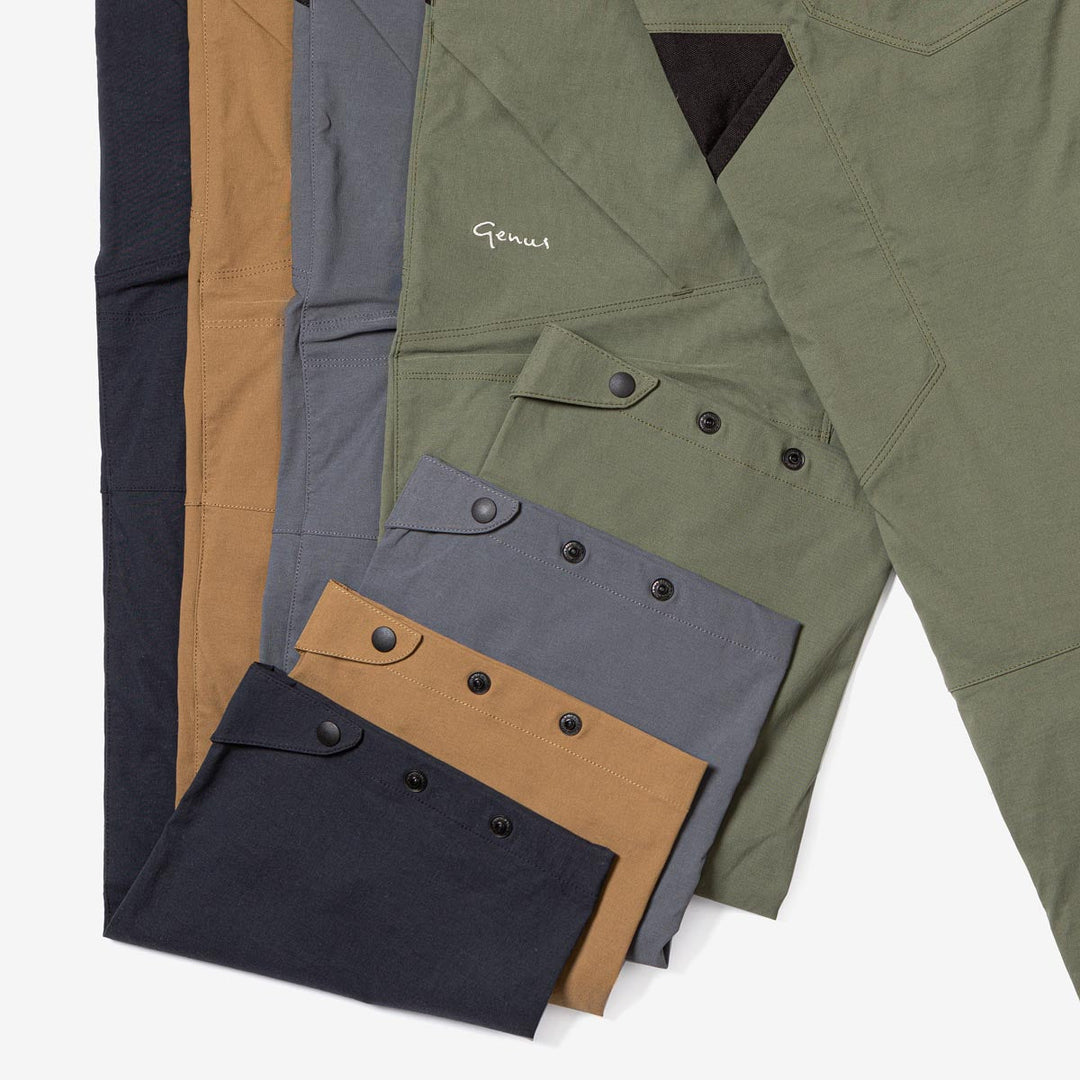 Multiple colours of the Genus Men's 3 Season Trousers