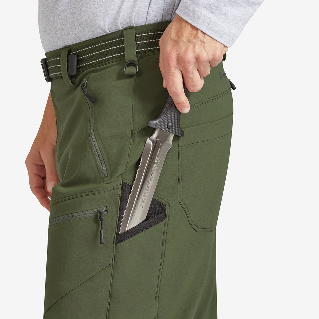 Knife pocket on the Genus Men's New Green Waterproof Trousers