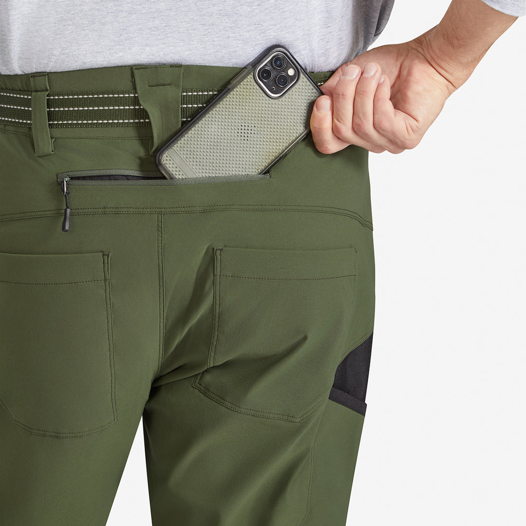 Phone pocket on the Genus Men's New Green Waterproof Trousers