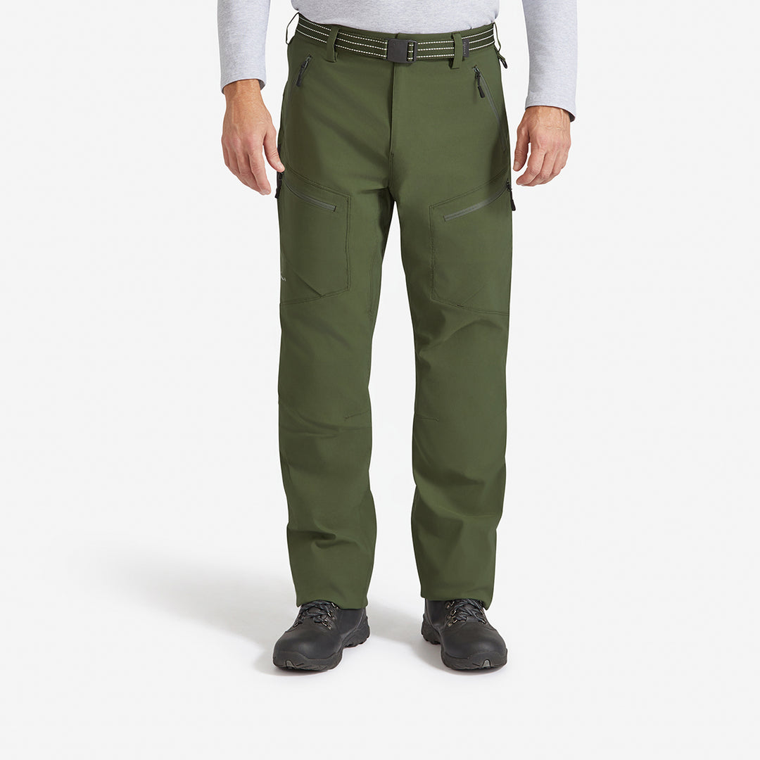 Man wearing the Genus Mens New Green Waterproof Trousers
