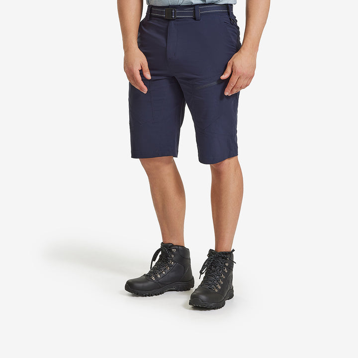 Man wearing the Genus Men's Summer Gardening Shorts Dark Navy