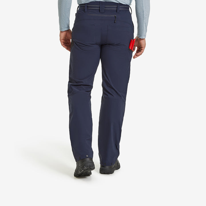 Back view of the Genus Men's Summer Gardening Trousers Dark Navy