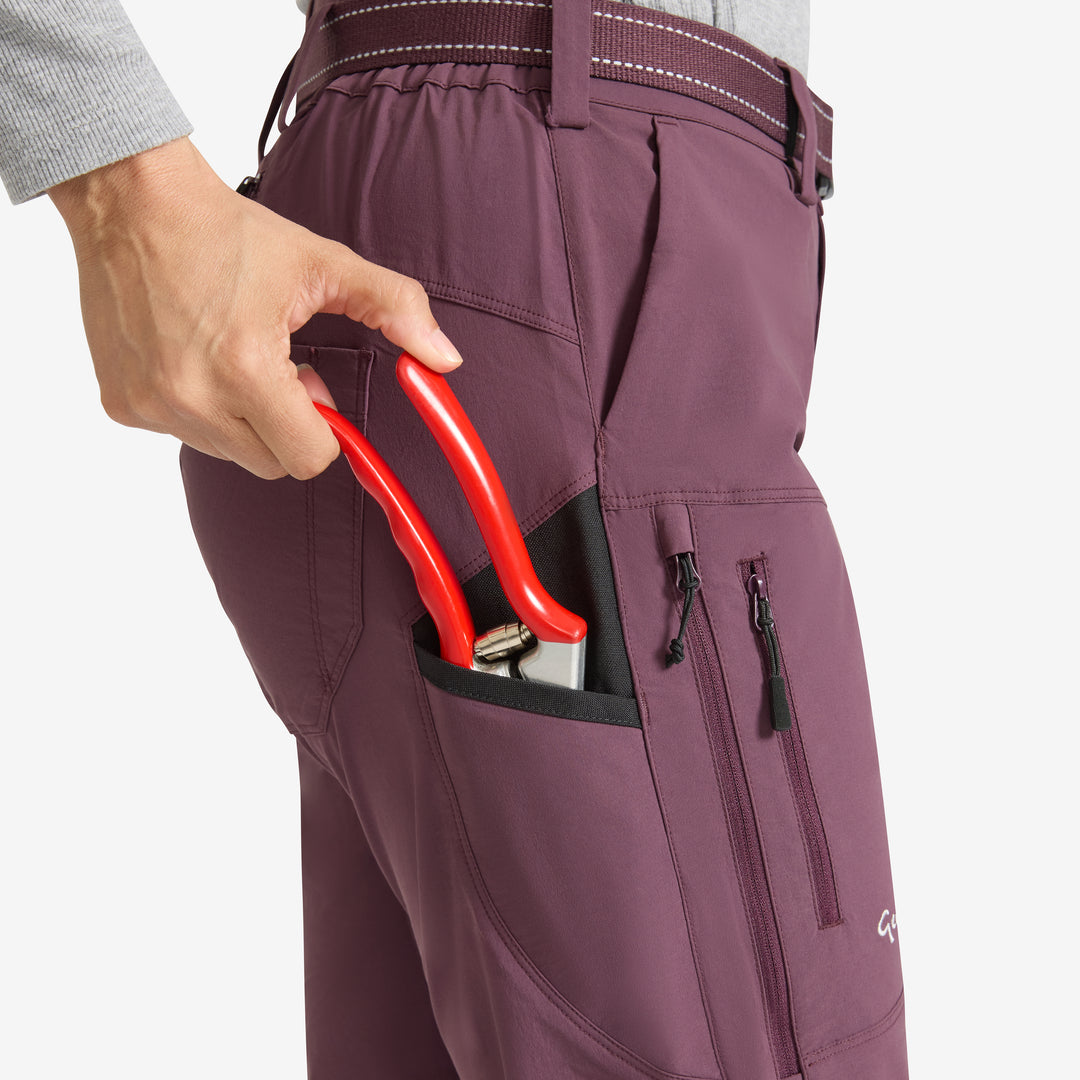 Genus Women's mulberry summer trousers tool pocket