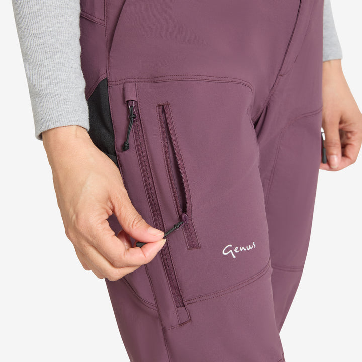 Genus Women's mulberry summer trousers zip pocket