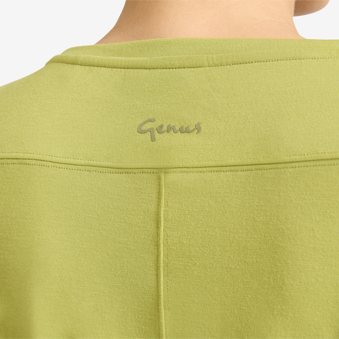 Close up of a Soft Lime genus Women's Eden Short Sleeve Tee