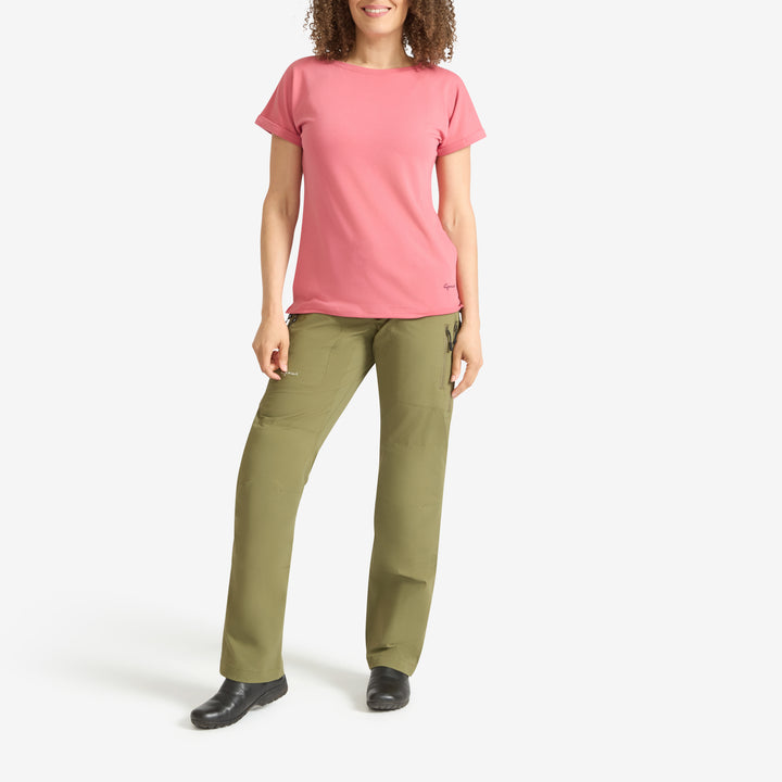 Genus Tea Rose womens Eden Short Sleeve Tee front view