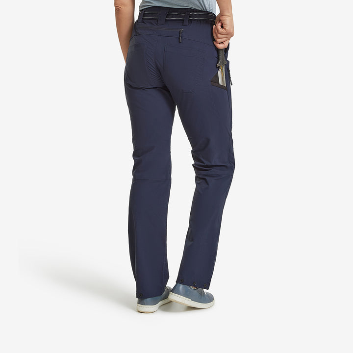 Back view of the Genus Women's Summer Gardening Trousers Dark Navy