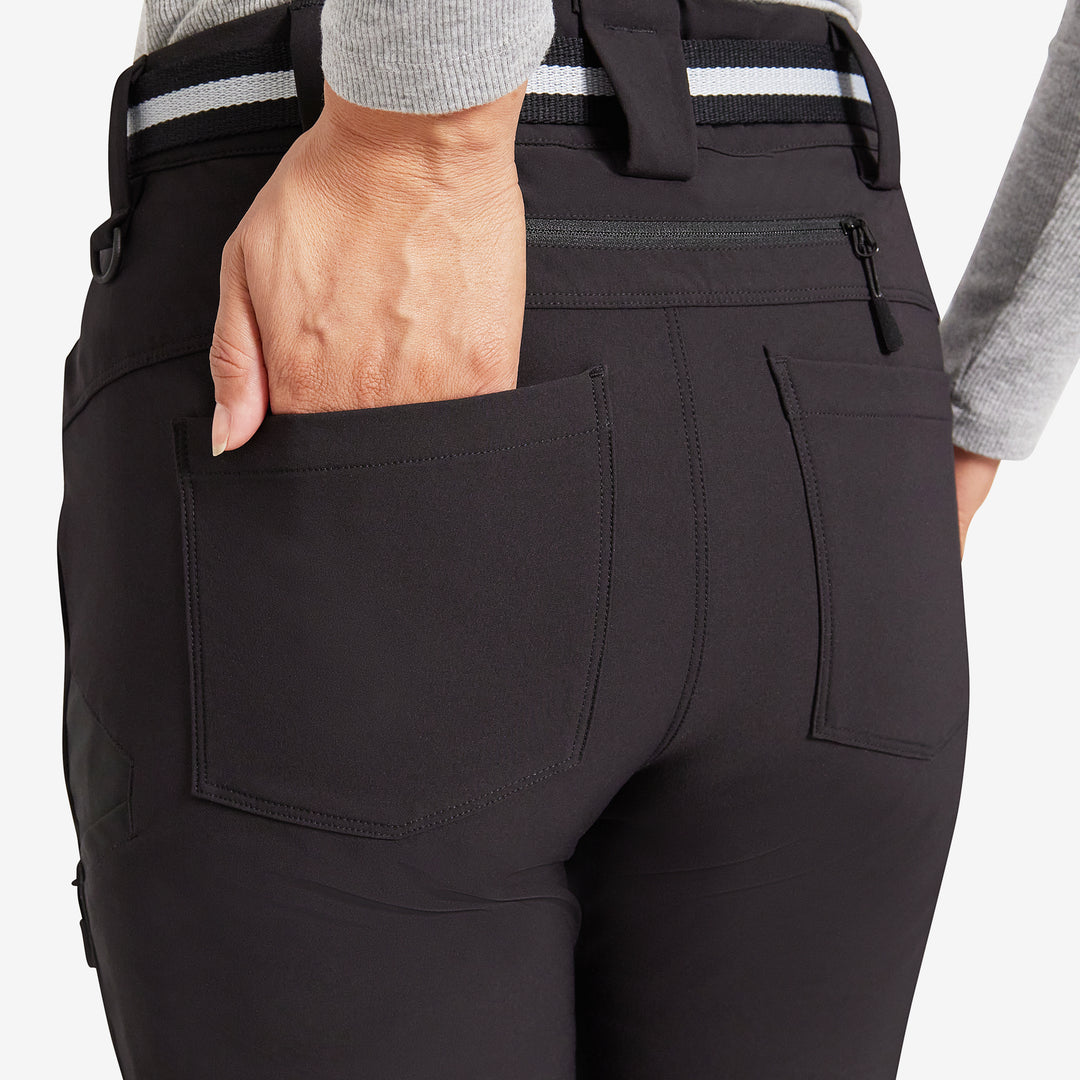 Genus womens black trimfit gardening trousers back pocket