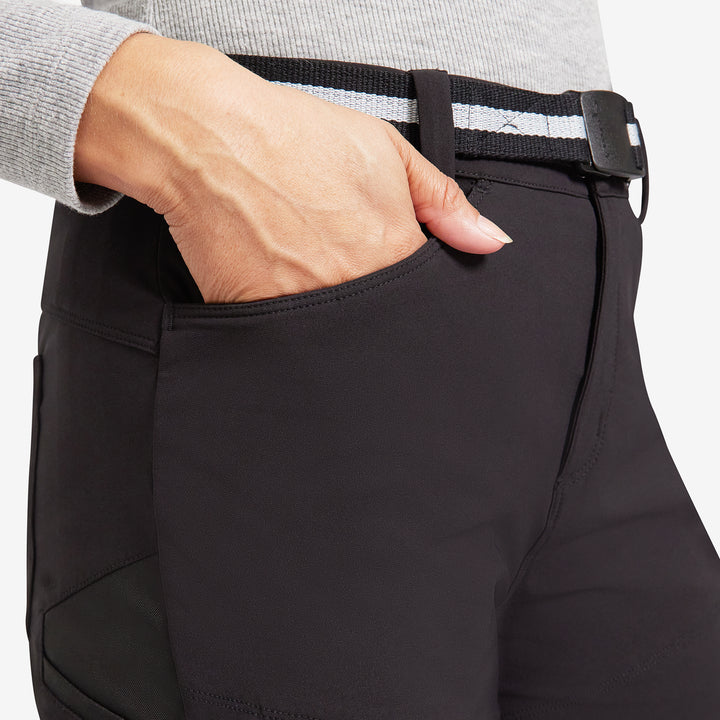 Genus womens black trimfit gardening trousers front pocket