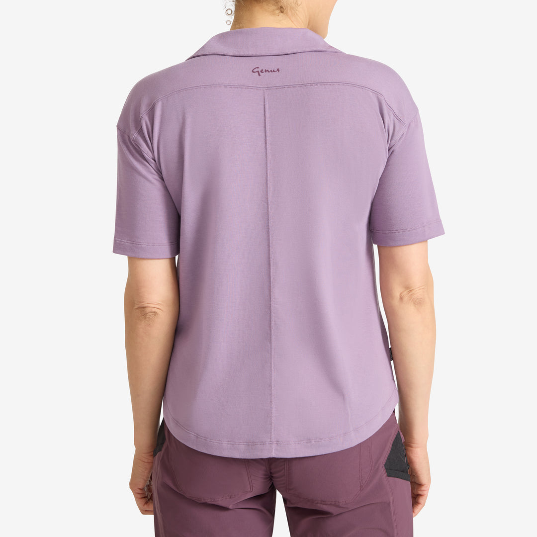 Women's Eden Collared Tee - Cardoon
