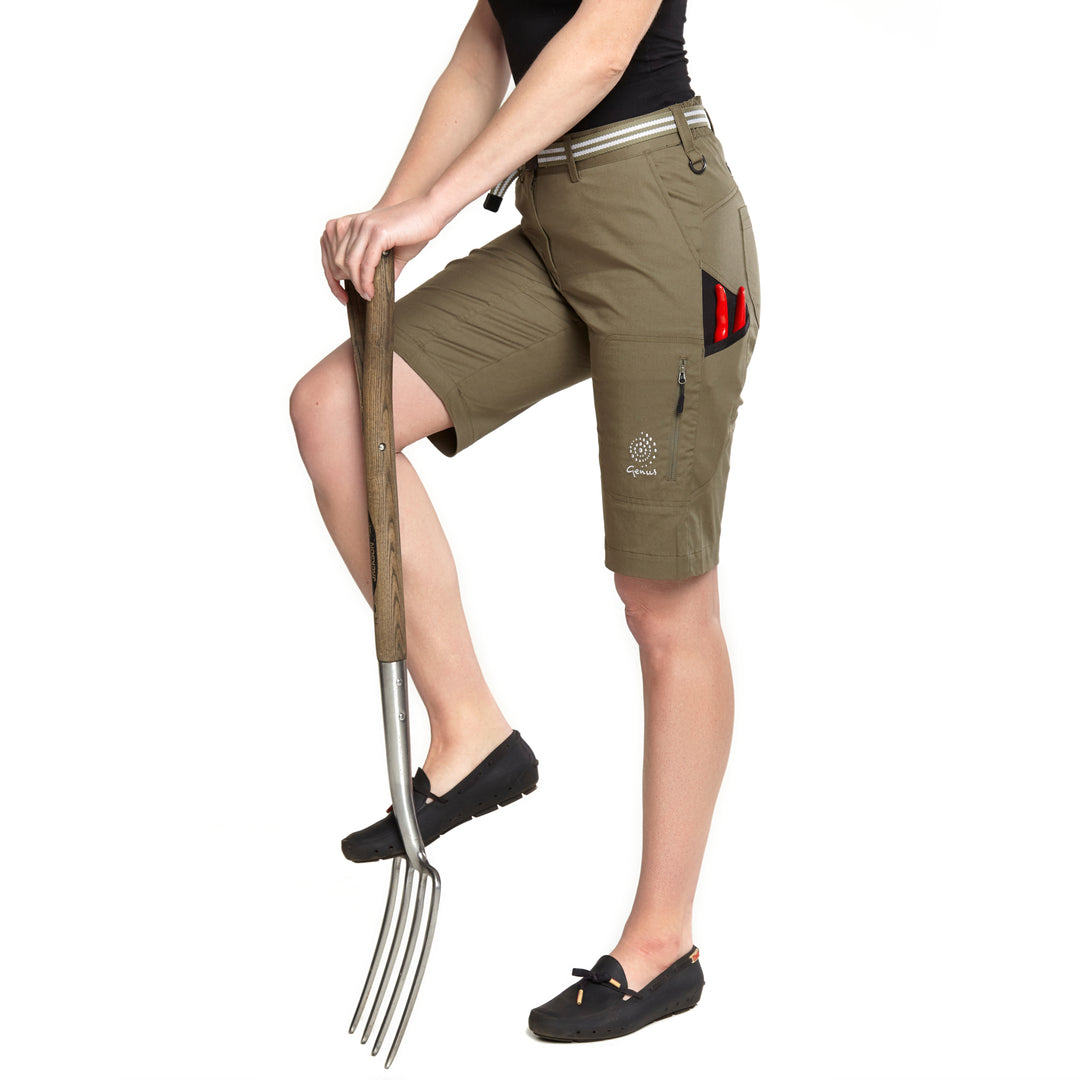 Women's Summer Gardening Shorts - Burnt Olive