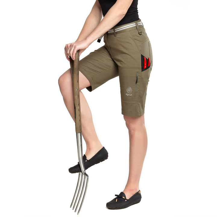 Women's Summer Gardening Shorts - Burnt Olive