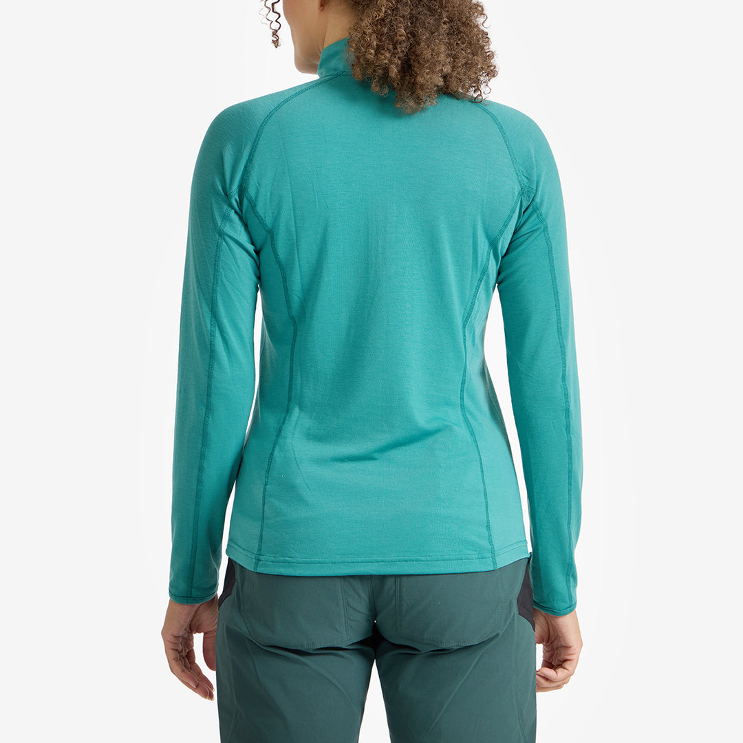 Women's Eden Gardening Zip-Neck Top - Teal