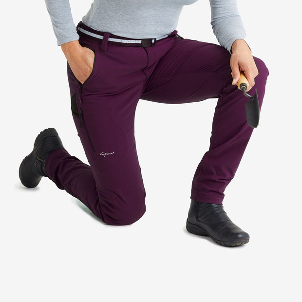 Women's Slim-Leg Gardening Trousers - Rich Grape